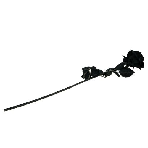 Article Rose Fleur de Soie Noir 63cm