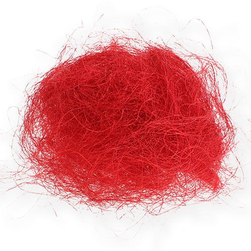 Article Sisal rouge, décoration de Noël, laine de sisal 300g