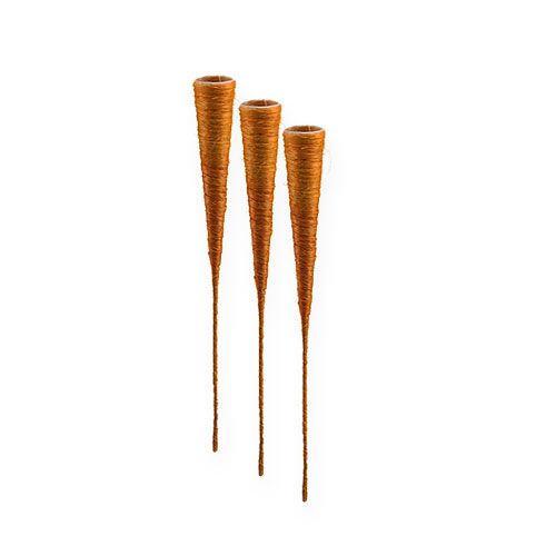 Floristik24 Vase en sisal orange Ø 3 cm L. 30 cm 12 p.