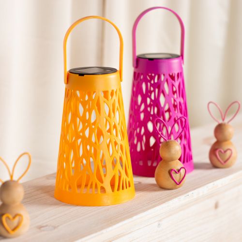 Article Lanterne solaire d'extérieur, idéale pour les douces soirées d'été au jardin ou sur la terrasse, 26 cm, lot de 2