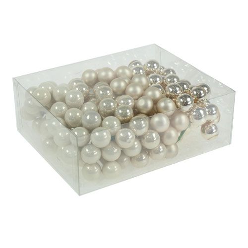 Article Baies miroir mélange beige 25mm 140pcs