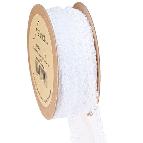 Article Ruban de dentelle ruban de mariage ruban décoratif dentelle blanc 28mm 20m