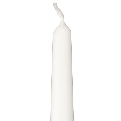 Article Bougies coniques 250/23 bougies blanches 12 pièces