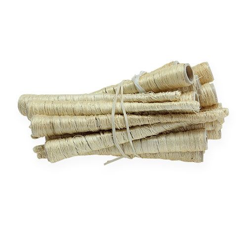 Floristik24 Sachet sisal blanchi Ø1,5cm L15cm 20 pcs