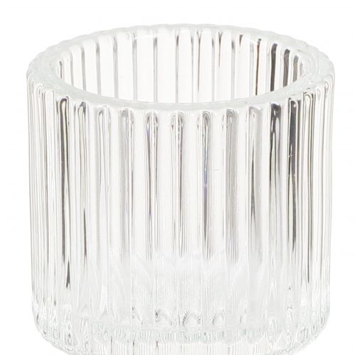 Article Bougeoir bâton verre photophore Ø5cm H8cm 4 pcs