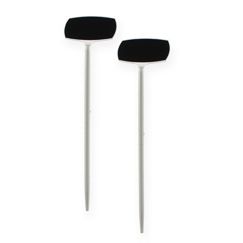 Étiquettes pour plantes 40 cm Noir incliné 10 pcs