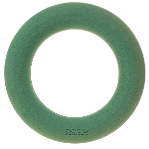 Floristik24 Couronne florale en mousse OASIS®, anneau vert, H3 cm, Ø25 cm, 6 pièces