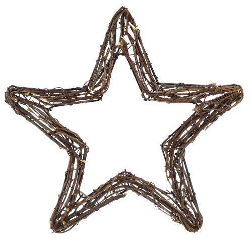 Article Étoiles à suspendre pour couronne de porte saule naturel 28cm 4pcs