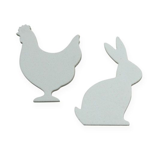 Décoration murale de lapin de Pâques Lapin en bois vert sauge et blanc avec  queue de ruban blanc Décor de Pâques de printemps CHOIX d'écharpe en ruban  ou sans écharpe 