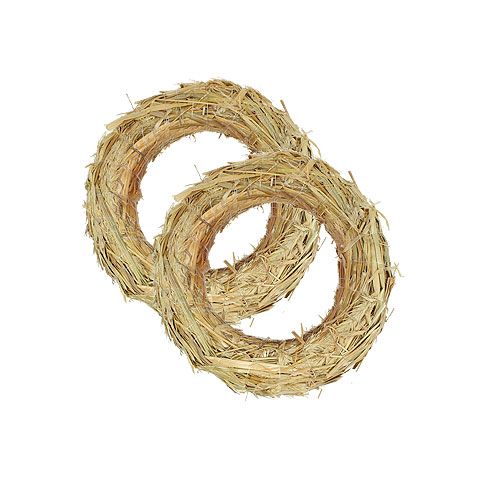 Floristik24 Couronne de paille 18/3cm (10 pièces)