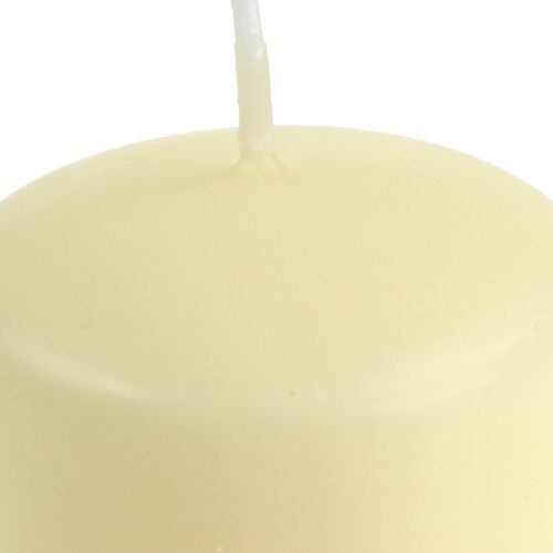 Floristik24 Bougies piliers bougies crème H145mm Ø50mm crème 12pcs