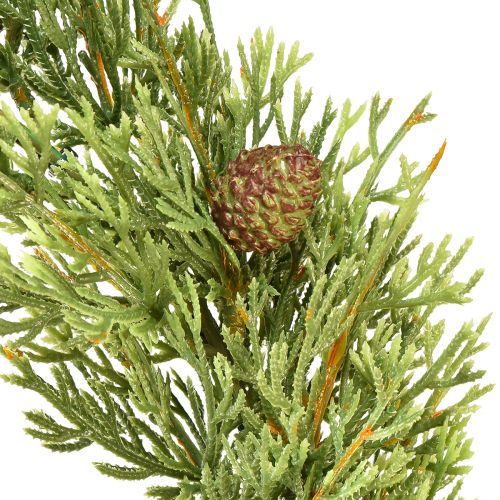Article Couronne de sapin avec cônes anneau décoratif artificiel vert Ø36cm