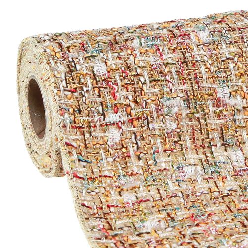 Article Chemin de table beige coloré paillettes vintage rétro L19cm L1,5m