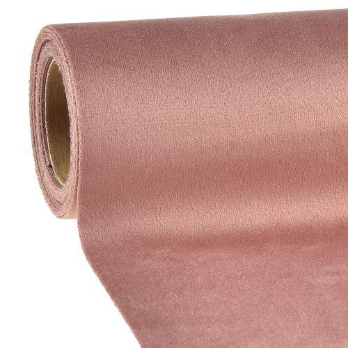 Article Chemin de table en velours vieux rose, 28×270cm - Chemin de table élégant en tissu décoratif pour votre décoration de table de fête
