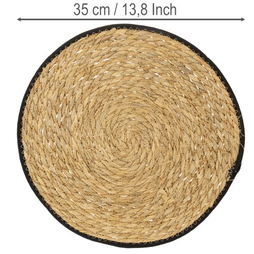 Article Set de table rond en jonc, Ø35cm, lot de 4