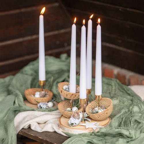 Article Cloche de fruits séchés blanchie pour fleurs funéraires 8,5-11 cm 10 pièces