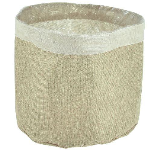 Article Jardinière Panier en Tissu de Jute Naturel Utensilo Ø28cm H25cm 3pcs