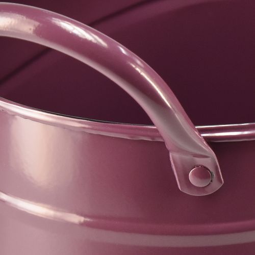 Article Cache-pot ovale en métal violet 24/21/18cm lot de 3 pièces
