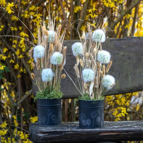 Article Jardinière Pissenlit Noir Ø15,5cm H15,5cm
