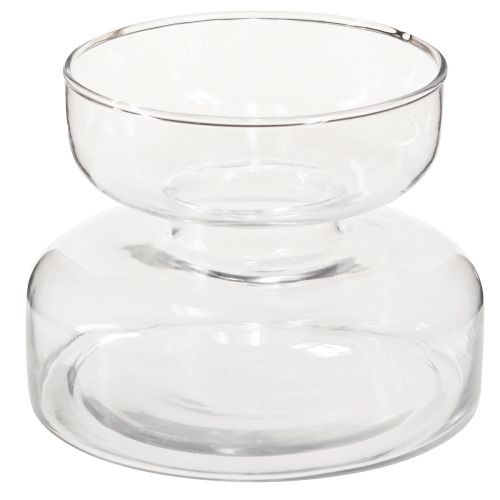 Article Vase bulbeux en verre Rikkie transparent Ø13cm H10cm 2pcs
