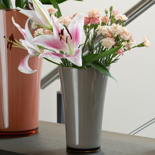 Floristik24 Vase « Fizzy » Ø16cm H27cm gris platine 1 pc