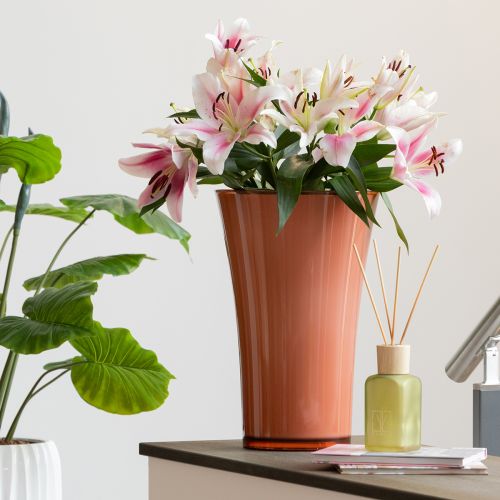 Article Vase de sol rose, vase décoratif, Fizzy Siena, Ø 28,5 cm, H 45 cm