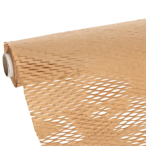 Rouleau de Papier en Nid d'Abeille 5 m x 50 cm Marron pour Décoration et Emballage