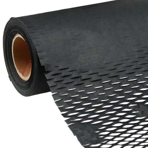 Article Papier d&#39;emballage noir en papier nid d&#39;abeille L50,5 cm L2500 cm