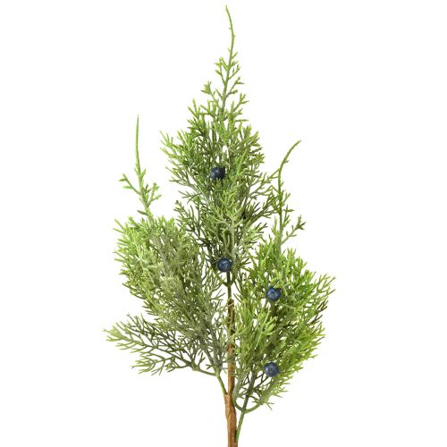 Article Genévrier avec baies branches artificielles vert bleu L42cm 4pcs