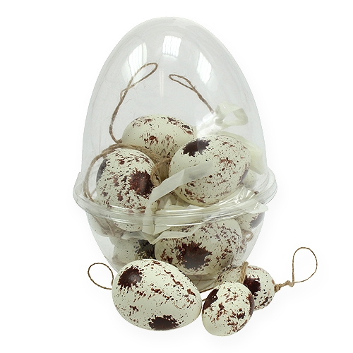 Floristik24 Oeufs décoratifs en boîte plastique 4-6cm 18 pcs