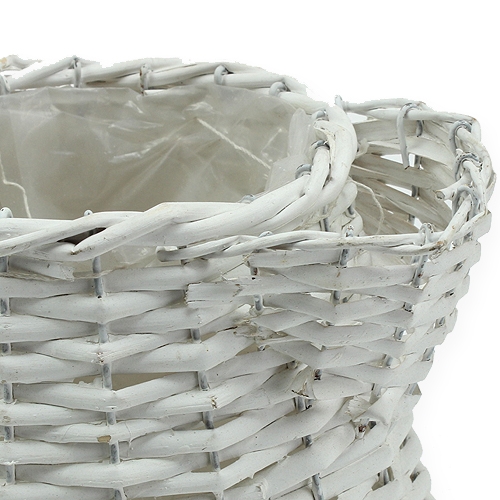 Floristik24 Jardinière en saule blanc Ø13cm H22cm