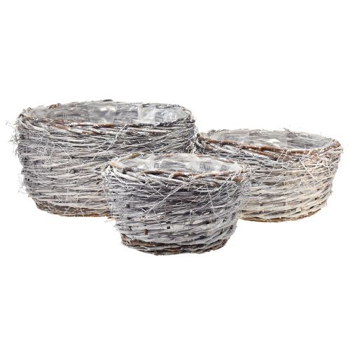 Ensemble de paniers rustiques en osier - 3 tailles (40 cm, 33 cm, 26 cm) - Idéal pour une décoration et un rangement style maison de campagne - Lot de 3