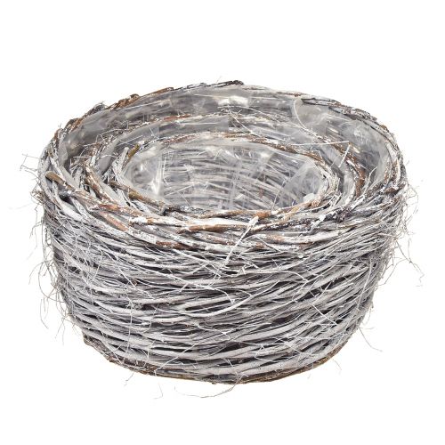 Article Ensemble de paniers rustiques en osier - 3 tailles (40 cm, 33 cm, 26 cm) - Idéal pour une décoration et un rangement style maison de campagne - Lot de 3