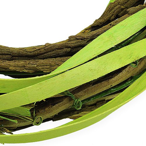 Floristik24 Couronne en osier verte Ø 25 cm