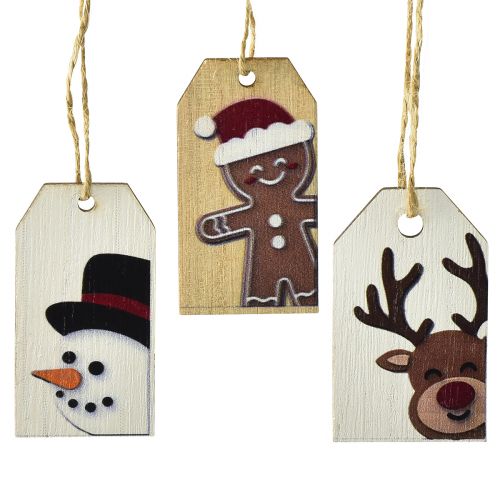 Floristik24 Étiquettes de Noël étiquettes cadeaux Noël 6cm 6pcs