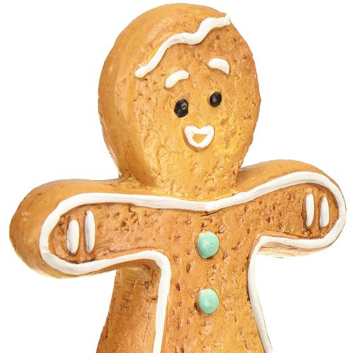 Article Décoration de Noël bonhomme et femme en pain d&#39;épices en céramique 16cm 2pcs