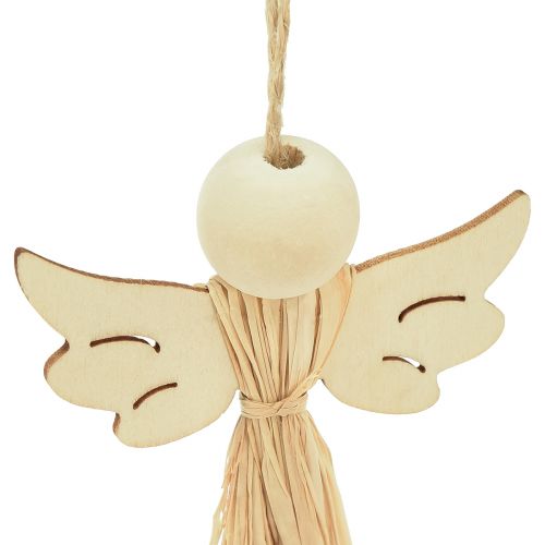 Article Ange de Noël Décoration de sapin de Noël ange raphia 11cm 12 pcs