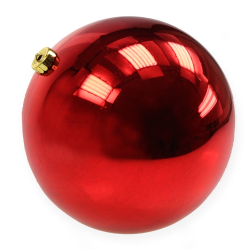 Floristik24 Boule de Noël en plastique grande rouge Ø25cmFaux