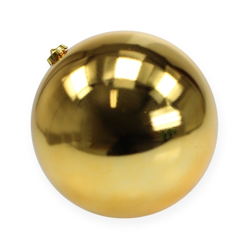 Boule de Noël moyenne dorée 20cm en plastique
