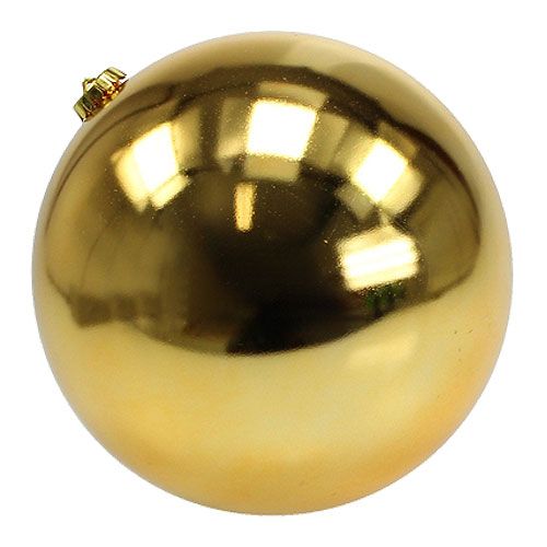 Boule de Noël en plastique grande dorée Ø25cm