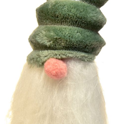 Floristik24 Gnome festif avec chapeau vert en spirale et barbe blanche 65 cm - La magie de Noël scandinave pour votre maison - 2 pièces