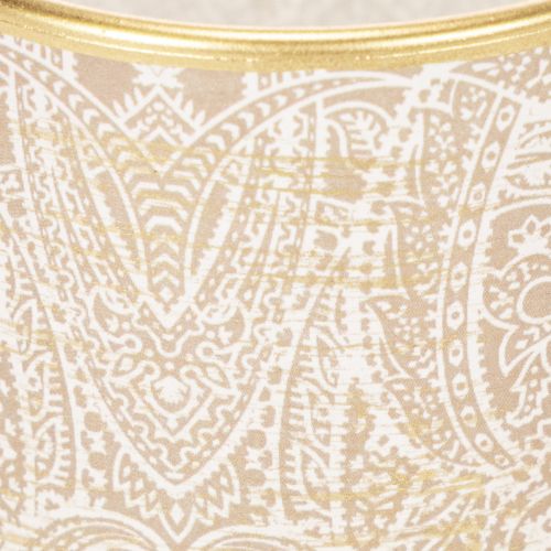 Porte-bougie chauffe-plat en verre à motif cachemire, Ø8 cm, H9 cm, lot de 2 | Floristik24.fr