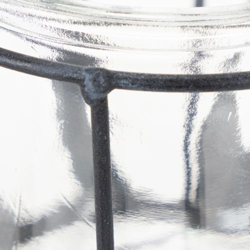 Article Lanterne en métal avec verre, anthracite, Ø23cm, H27cm