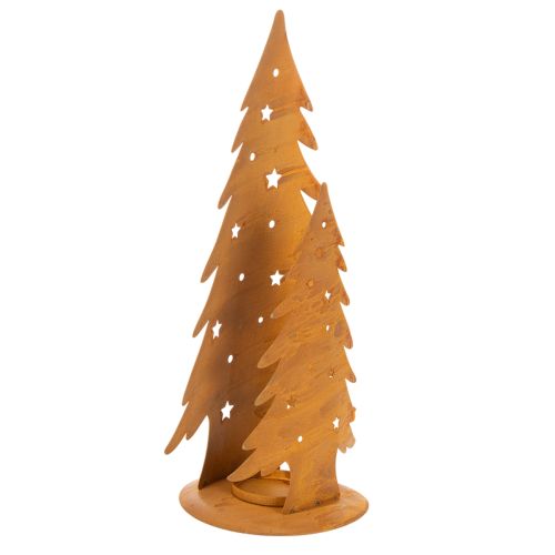 Lanterne de sapin de Noël, décoration en métal à la finition rustique, H 46 cm x L 25,5 cm acheter | Floristik24.fr