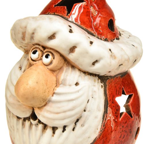 Article Lanterne confortable du Père Noël en rouge - 18 cm - Décoration de Noël atmosphérique