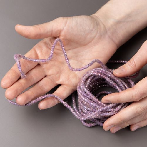 Article Cordon en laine avec fil rose et or, 5 m x 5 mm avec fil métallique, pour la décoration et les loisirs créatifs