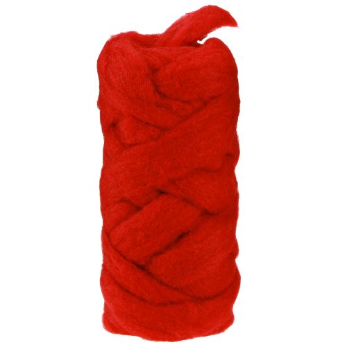 Floristik24 Mèche en laine 10 m rouge foncé