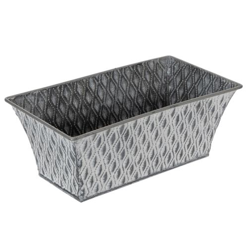 Coupe rectangulaire en zinc motif losanges 22x12 cm acheter | Floristik24.fr