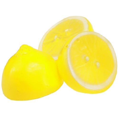 Article Décoration citron moitiés de citron jaune artificiel 5,5×4,5cm 36 pcs