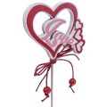 Floristik24 Plug fleur plug déco &quot;Love&quot; Saint Valentin 25,5cm 16pcs